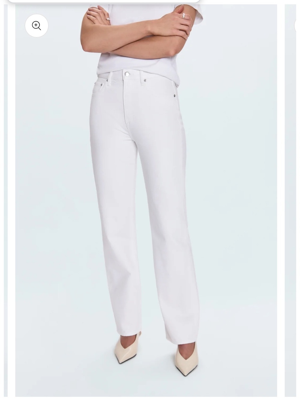 PISTOLA HIGH RISE STRAIGHT JEAN IN WHITE SIZE 27